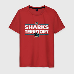 Футболка хлопковая мужская SHARKS TERRITORY САН-ХОСЕ ШАРКС, цвет: красный