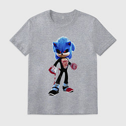 Футболка хлопковая мужская Sonic eXe, цвет: меланж