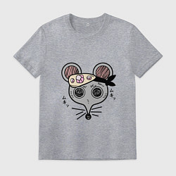 Футболка хлопковая мужская Клинок, рассекающий демонов Мыши-ниндзя Шиноби Kim, цвет: меланж