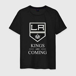 Футболка хлопковая мужская Los Angeles Kings, Лос Анджелес Кингз, цвет: черный