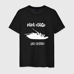 Футболка хлопковая мужская Papa Roach , Папа Роач Рок, цвет: черный
