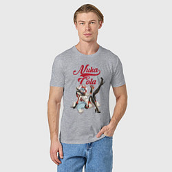Футболка хлопковая мужская Fallout Nuka Cola Furry Poster, цвет: меланж — фото 2