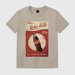 Футболка хлопковая мужская Fallout Nuka Cola Poster Pop art, цвет: миндальный