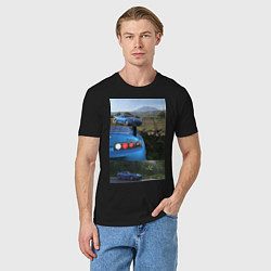 Футболка хлопковая мужская Forza Horizon 5 Toyota Supra, цвет: черный — фото 2
