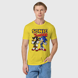Футболка хлопковая мужская ЕЖ СОНИК SONIC THE HEDGEHOG, цвет: желтый — фото 2