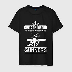 Футболка хлопковая мужская Arsenal The king of London Арсенал, цвет: черный