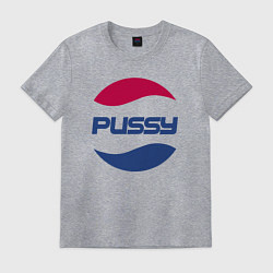 Футболка хлопковая мужская Pepsi Pussy, цвет: меланж