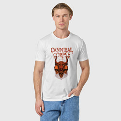 Футболка хлопковая мужская Cannibal Corpse Skulls, цвет: белый — фото 2