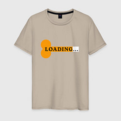 Футболка хлопковая мужская Loading Загрузка 18, цвет: миндальный