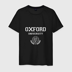 Футболка хлопковая мужская University of Oxford - Великобритания, цвет: черный