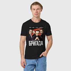Футболка хлопковая мужская БРИГАДА Постер, цвет: черный — фото 2
