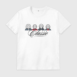 Футболка хлопковая мужская Классики, цвет: белый