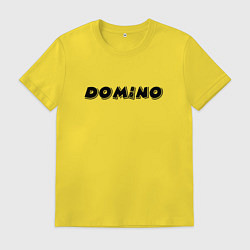 Футболка хлопковая мужская Доминоигра, цвет: желтый