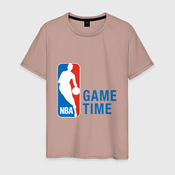 Футболка хлопковая мужская NBA Game Time, цвет: пыльно-розовый