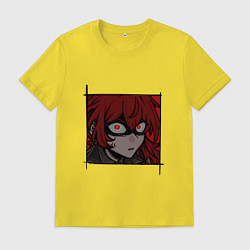 Футболка хлопковая мужская Злой Дилюк, цвет: желтый