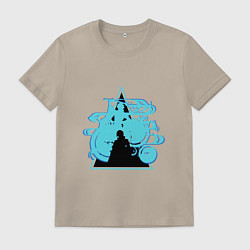 Футболка хлопковая мужская Genshin Impact AyatoАято, цвет: миндальный