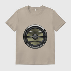 Футболка хлопковая мужская Subwoofer, цвет: миндальный