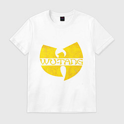Футболка хлопковая мужская Wu tang logo, цвет: белый