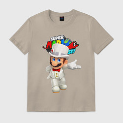 Футболка хлопковая мужская Super Mario Odyssey Nintendo, цвет: миндальный
