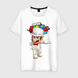 Футболка хлопковая мужская Super Mario Odyssey Nintendo, цвет: белый