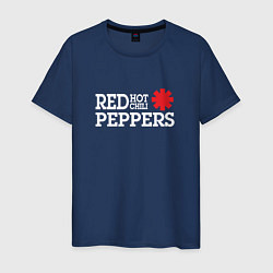 Футболка хлопковая мужская RHCP Logo Red Hot Chili Peppers, цвет: тёмно-синий