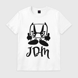 Футболка хлопковая мужская Honda JDM Japan Gesture, цвет: белый