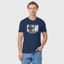 Футболка хлопковая мужская Сильфиетта, цвет: тёмно-синий — фото 2