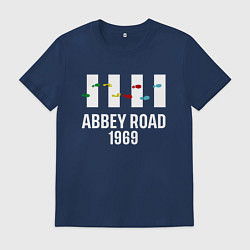 Футболка хлопковая мужская THE BEATLES ABBEY ROAD, цвет: тёмно-синий