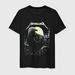 Футболка хлопковая мужская Metallica Raven & Skull, цвет: черный
