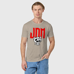 Футболка хлопковая мужская JDM Kitten-Zombie Japan, цвет: миндальный — фото 2
