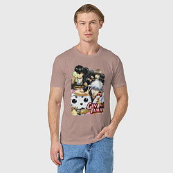 Футболка хлопковая мужская Gintoki ice cream, цвет: пыльно-розовый — фото 2