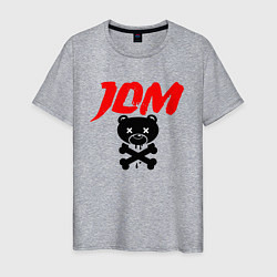 Футболка хлопковая мужская JDM Bear Japan, цвет: меланж
