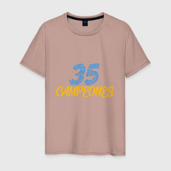 Футболка хлопковая мужская 35 Champions, цвет: пыльно-розовый