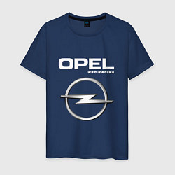 Футболка хлопковая мужская OPEL Pro Racing, цвет: тёмно-синий