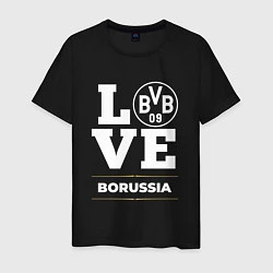 Футболка хлопковая мужская Borussia Love Classic, цвет: черный