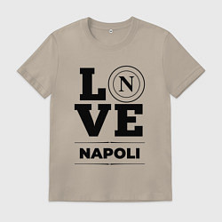 Футболка хлопковая мужская Napoli Love Классика, цвет: миндальный