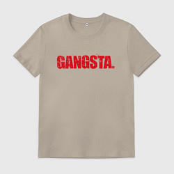 Футболка хлопковая мужская Gangsta, цвет: миндальный
