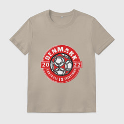 Футболка хлопковая мужская Denmark 2022, цвет: миндальный
