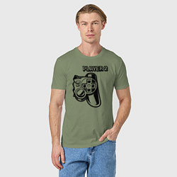 Футболка хлопковая мужская Player 2 парная, цвет: авокадо — фото 2