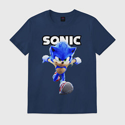 Футболка хлопковая мужская Sonic the Hedgehog 2, цвет: тёмно-синий