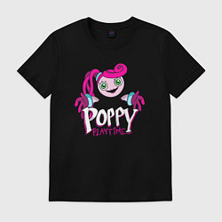 Футболка хлопковая мужская Poppy Playtime Мама Длинные Ноги, цвет: черный