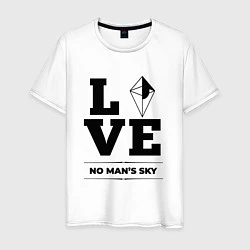 Футболка хлопковая мужская No Mans Sky Love Classic, цвет: белый