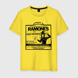 Футболка хлопковая мужская Live at the Palladium, NY - Ramones, цвет: желтый