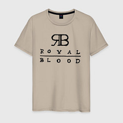 Футболка хлопковая мужская RB Royal Blood, цвет: миндальный