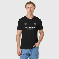 Футболка хлопковая мужская AC Milan Форма Чемпионов, цвет: черный — фото 2