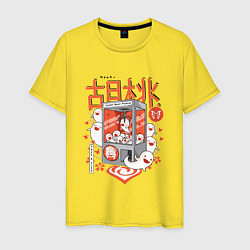 Футболка хлопковая мужская Hu Tao Keqing, цвет: желтый