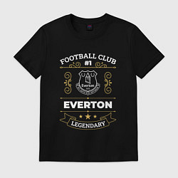 Футболка хлопковая мужская Everton FC 1, цвет: черный