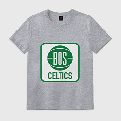 Футболка хлопковая мужская Bos Celtics, цвет: меланж