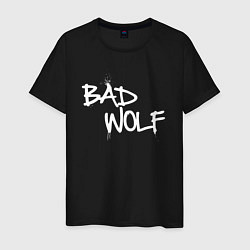 Футболка хлопковая мужская Bad Wolf злой волк, цвет: черный