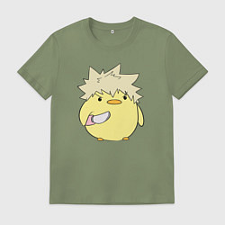 Футболка хлопковая мужская Опасный Бакуго My Hero Academia, цвет: авокадо